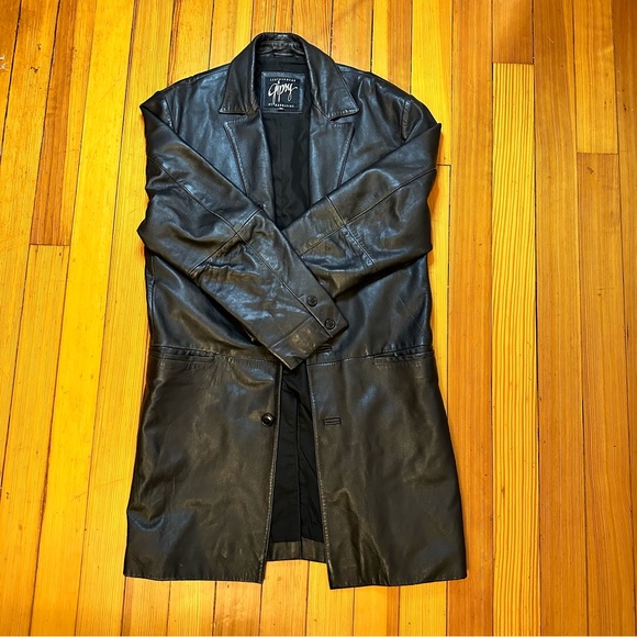 Gipsy Leatherwear by Mauritius mid-length Leather Trench Coat - Picture 1 of 6